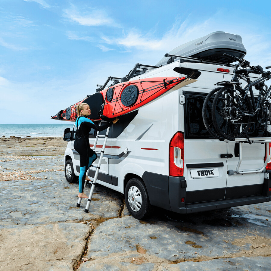 porta kayak con supporto di sollevamento in alluminio